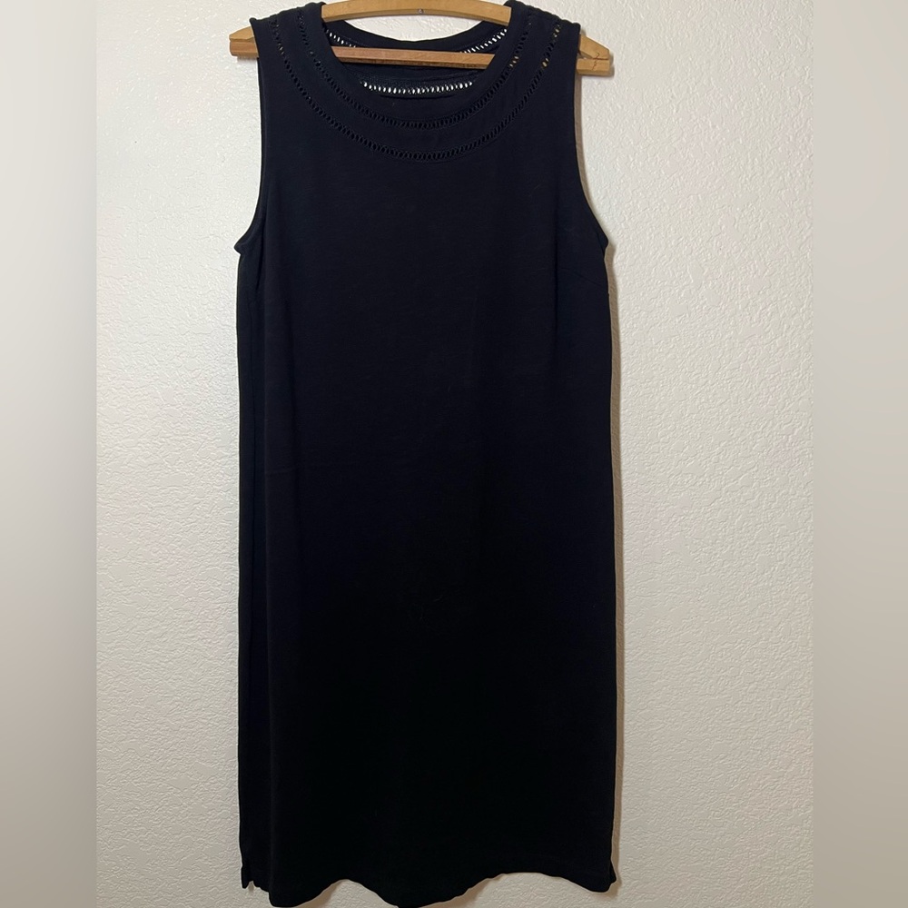 Talbots Black Cotton Dress Size Medium